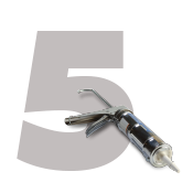 [decorative icon] 5 with caulk gun