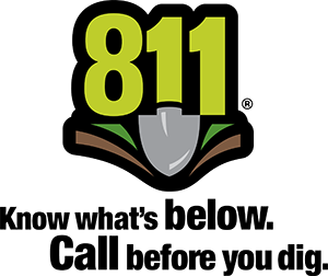 811 - Know what's below. Call before you dig.
