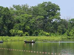 Boaters enjoying the newly restored Brown's Lake