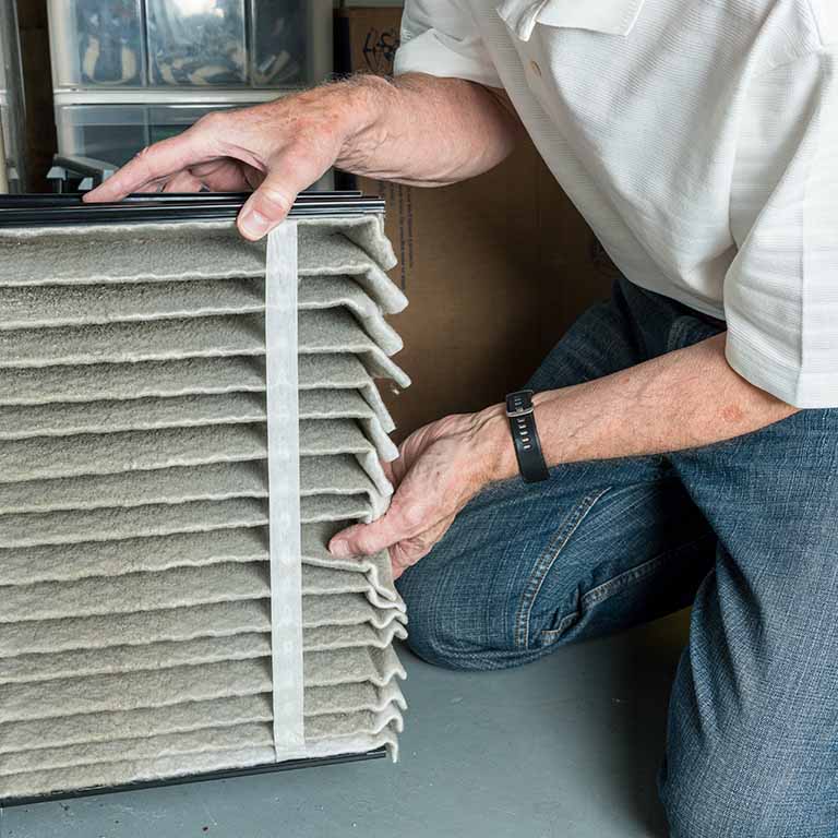 Changing a furnace filter