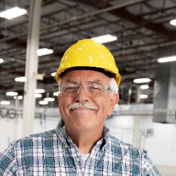 Contractor in hard hat