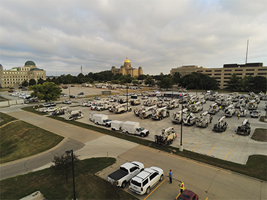 Nationwide crews meet in Des Moines following derecho 