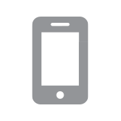 [decorative icon] gray smartphone icon