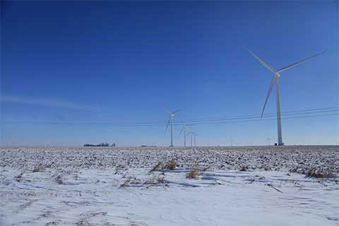 Winter Wind Turbines