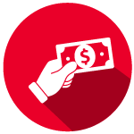 hand holding cash icon