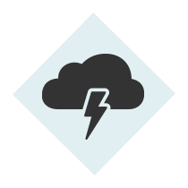 Cloud with a lightning bult icon