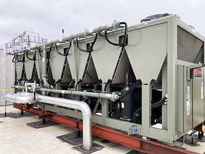 An industrial chiller that an Iowa City manufacturer installed with incentives from MidAmerican Energy