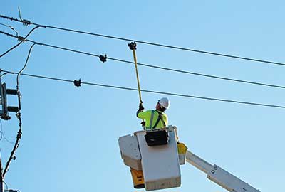 lineman working on Smart Sensors