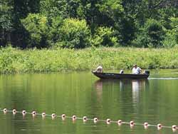 Boaters enjoying the restored Brown's Lake