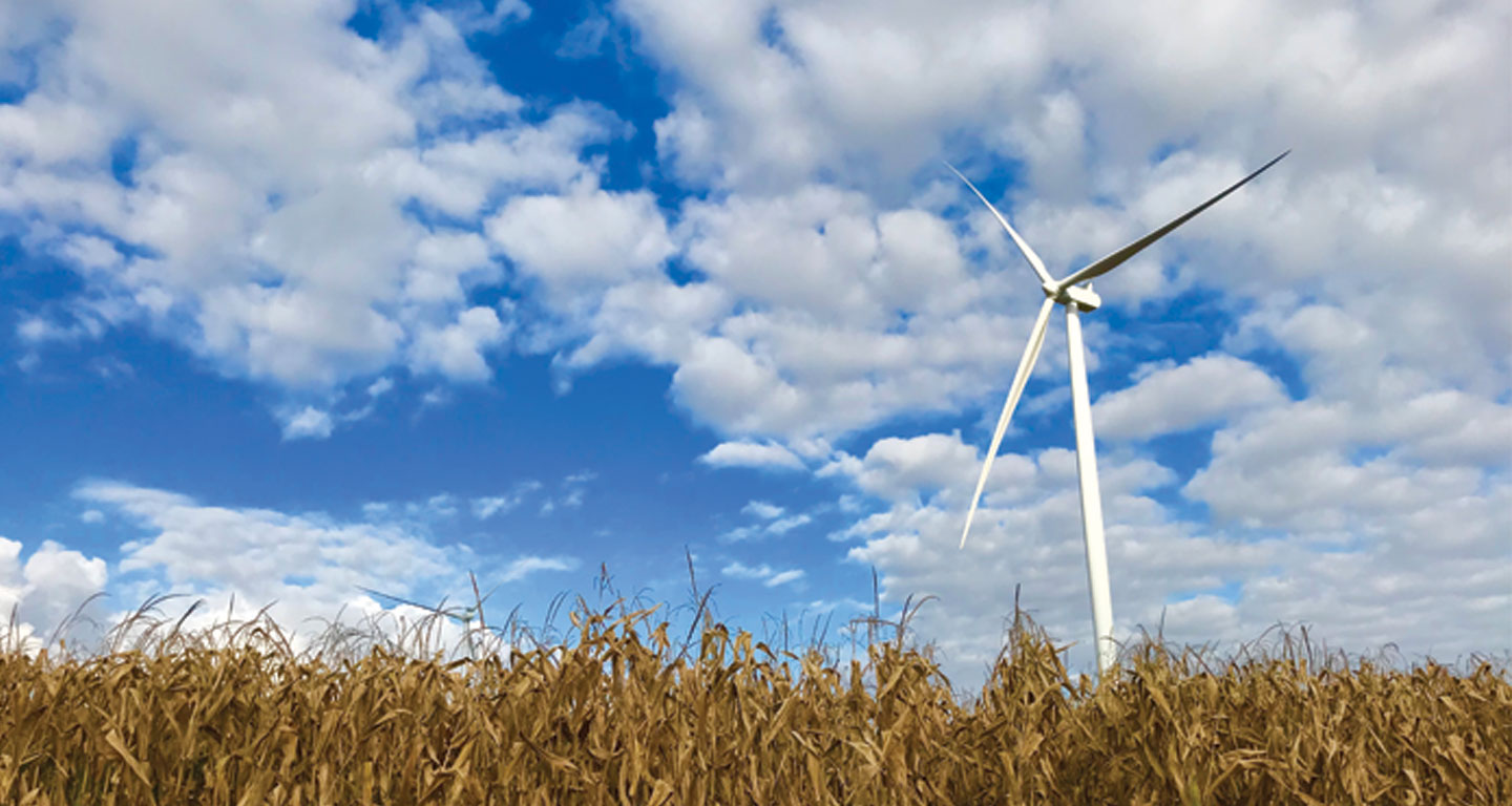 Wind turbine & blue sky