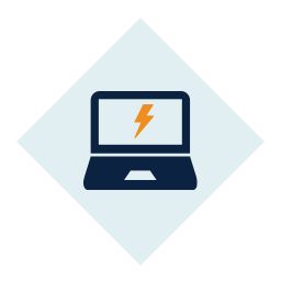 Laptop icon, power outage
